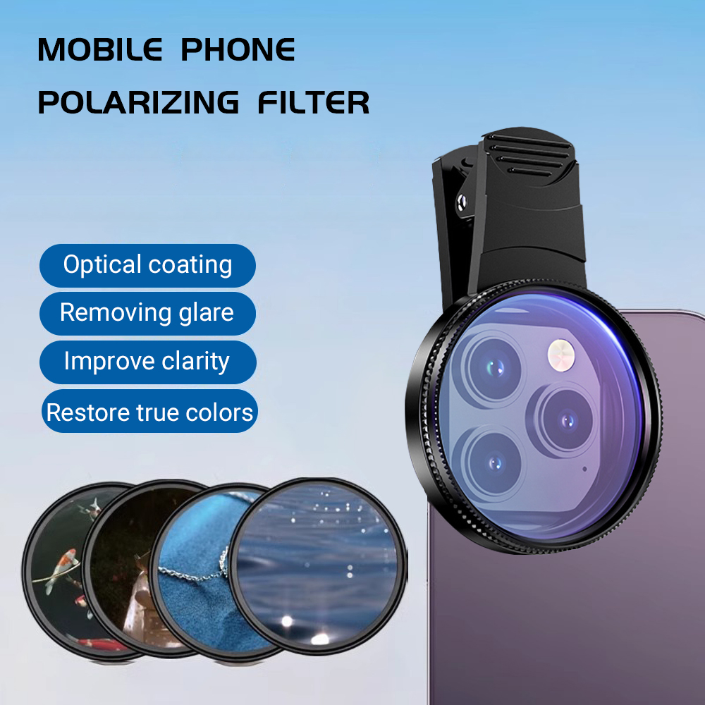 Phone Accessories Android - 52MM 휴대폰 렌즈 범용 편광판 카메라(클립