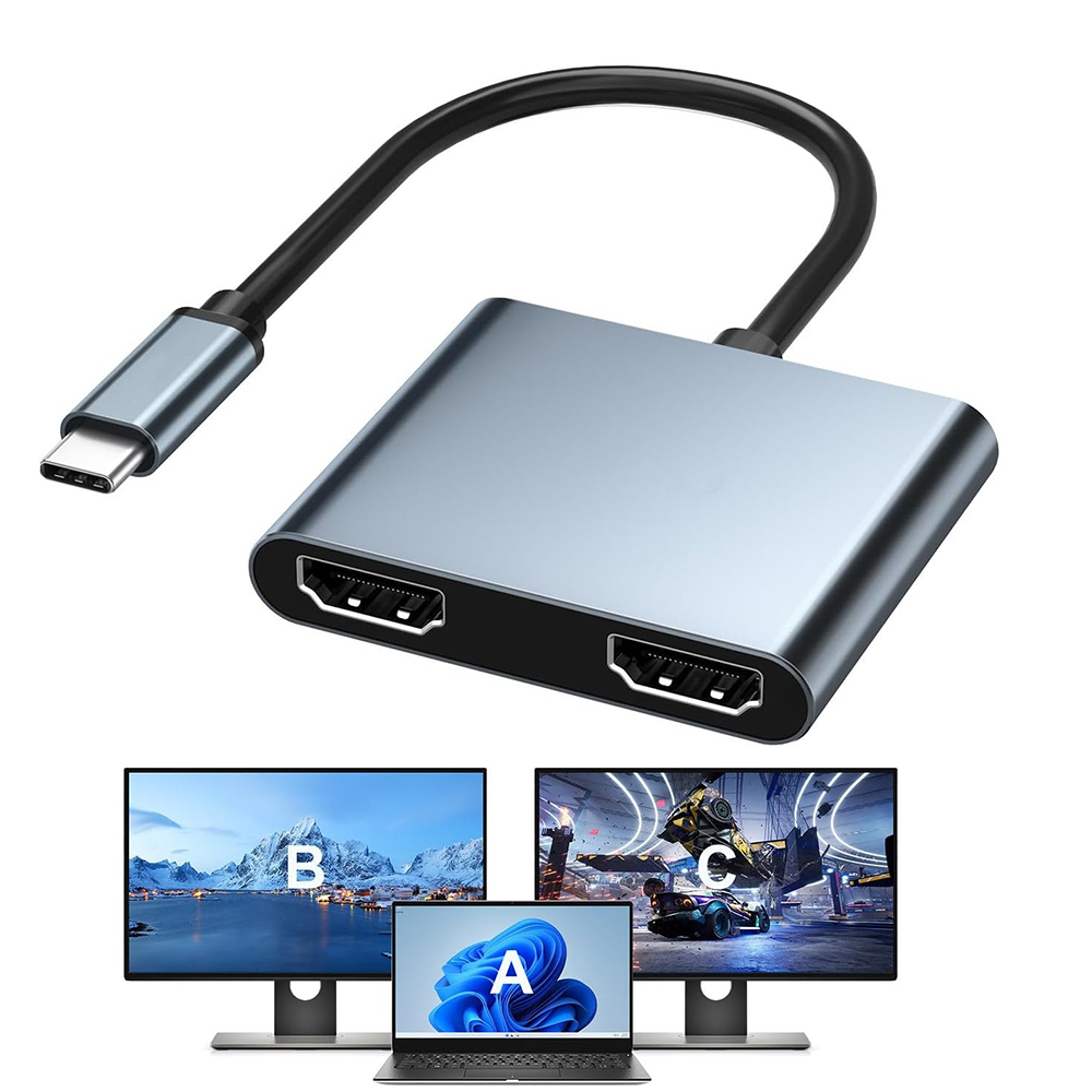 Hdmi Phone Adapter - USB C-듀얼 4K HD 디스플레이 어댑터