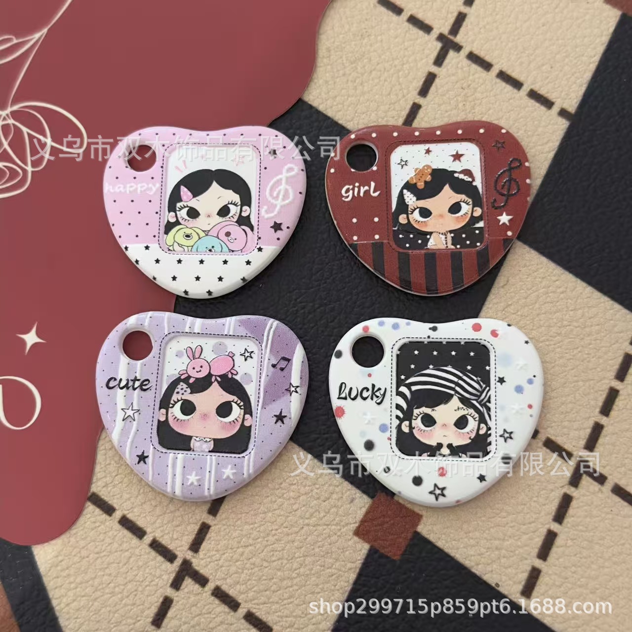 Phone Accessories Beads - 10개 프린트 릴리프 리틀 걸 리틀