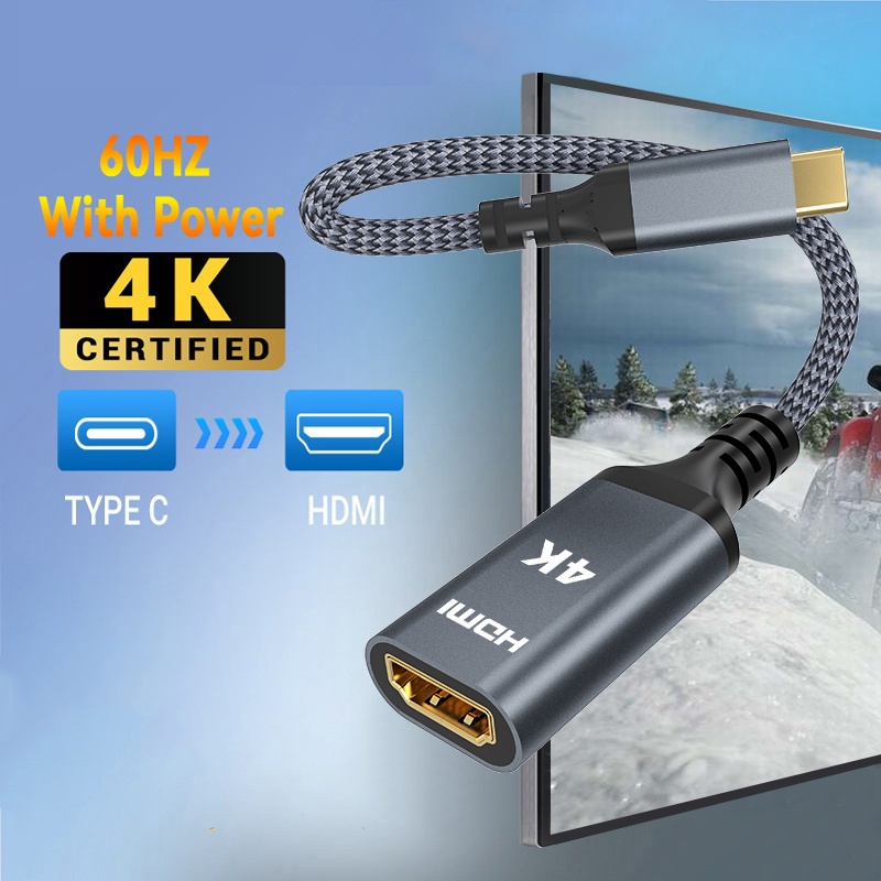 Hdmi Phone Adapter - USB C-HDMI 어댑터 4K@60Hz 케이블 [Thunderbolt