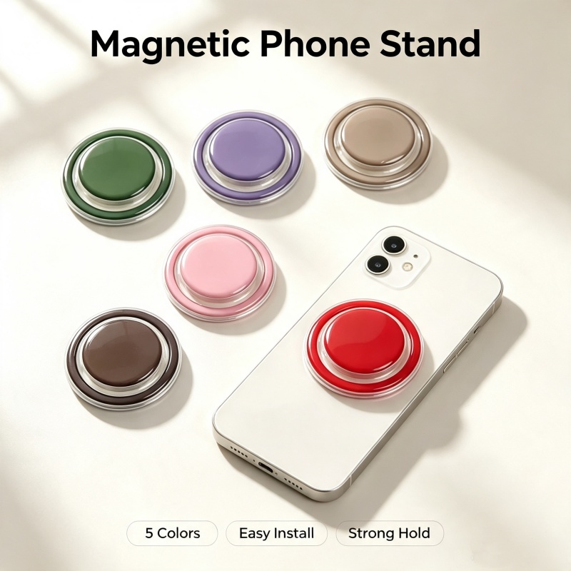 Phone Accessories And Gadgets - 자석식 접이식 폰 그립 홀더 소켓