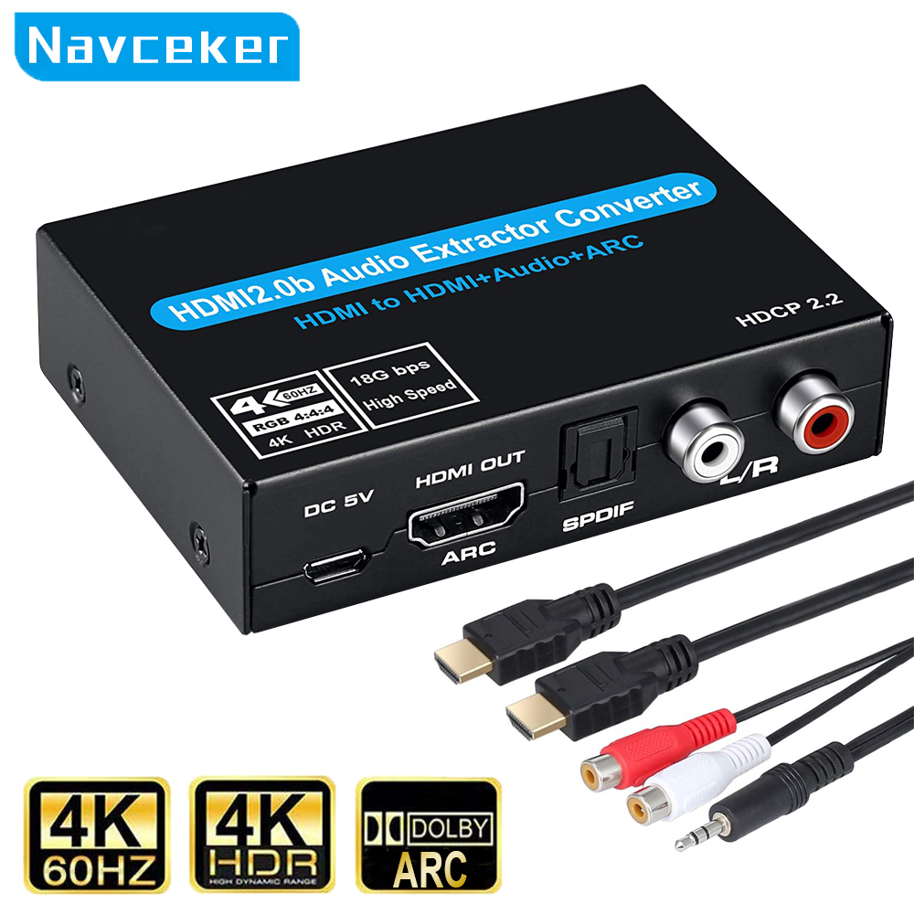 Hdmi Phone Adapter - Navceker HDMI 오디오 추출기 4K HDMI