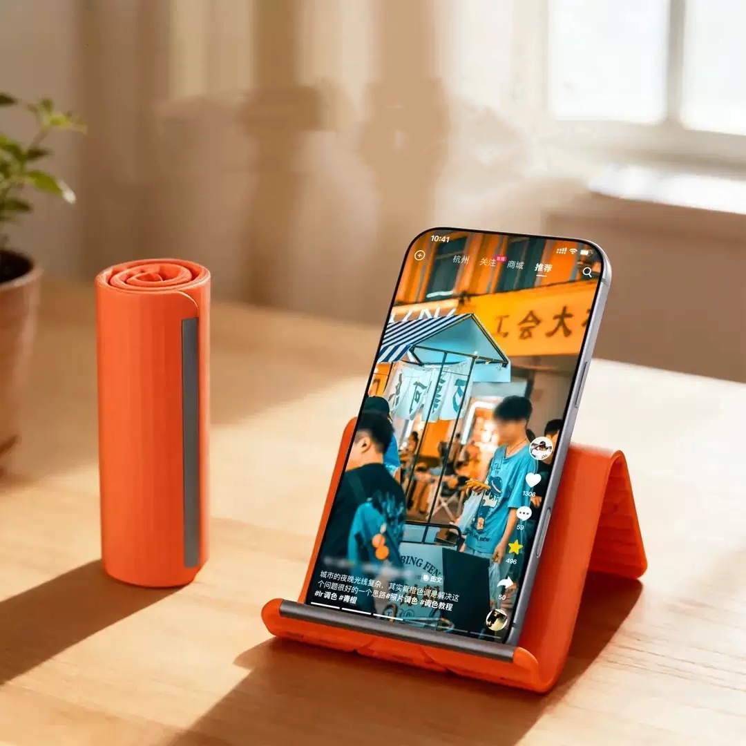 Desk Phone Stand - 휴대용 실리콘 폰/태블릿/노트북 거치대, 창의적인 접이식