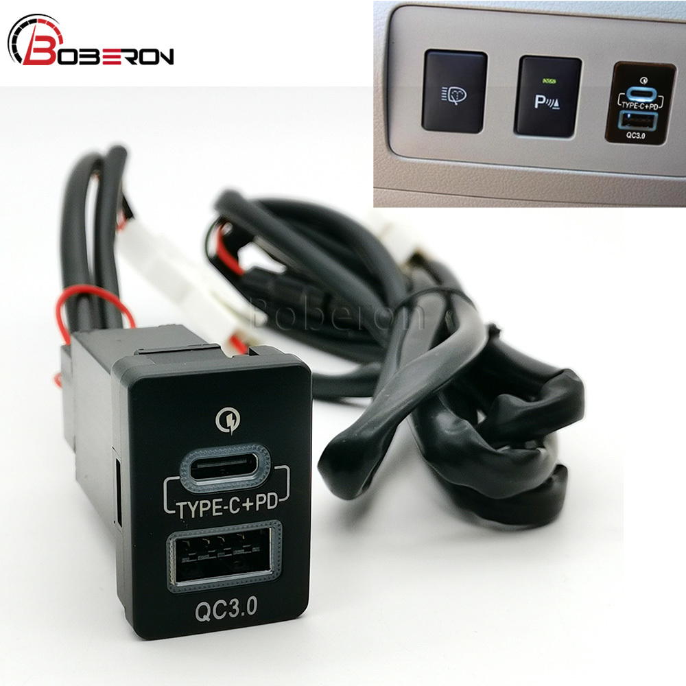 Phone Accessories Types - 블루 LED QC3.0 USB 차량용 듀얼
