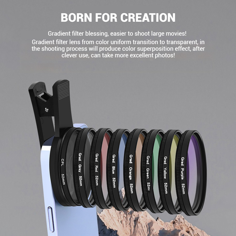 52MM 휴대폰 렌즈 범용 편광판 카메라(클립 카메라  - Phone Accessories Android 리뷰 및 가격