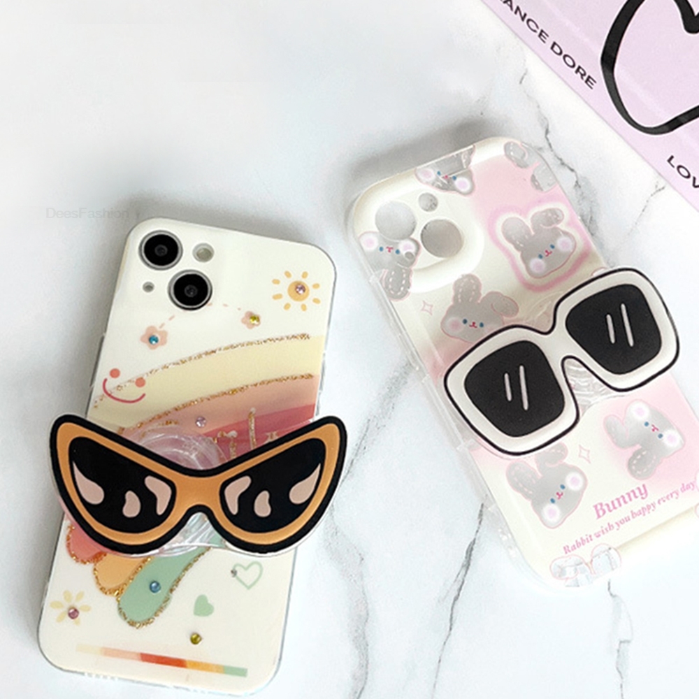 귀여운 만화 멋진 세련된 안경형 폰 홀더 그립톡 아이폰 - Phone Accessories And Gadgets 리뷰 및 가격