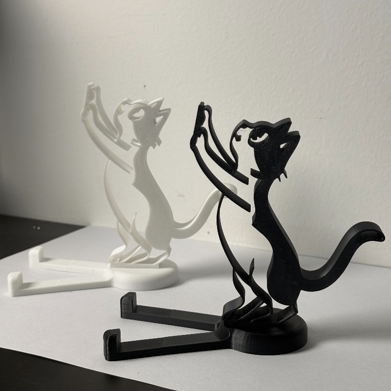 추상적인 속이 빈 라인 고양이 모양 휴대폰 거치대 미니 - Desk Phone Stand 리뷰 및 가격