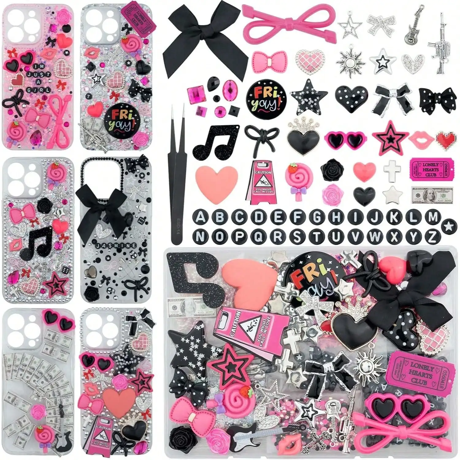 1050개 재활용 폰케이스 참 장식 키트, 케이스 커스 - Phone Accessories Kit 리뷰 및 가격