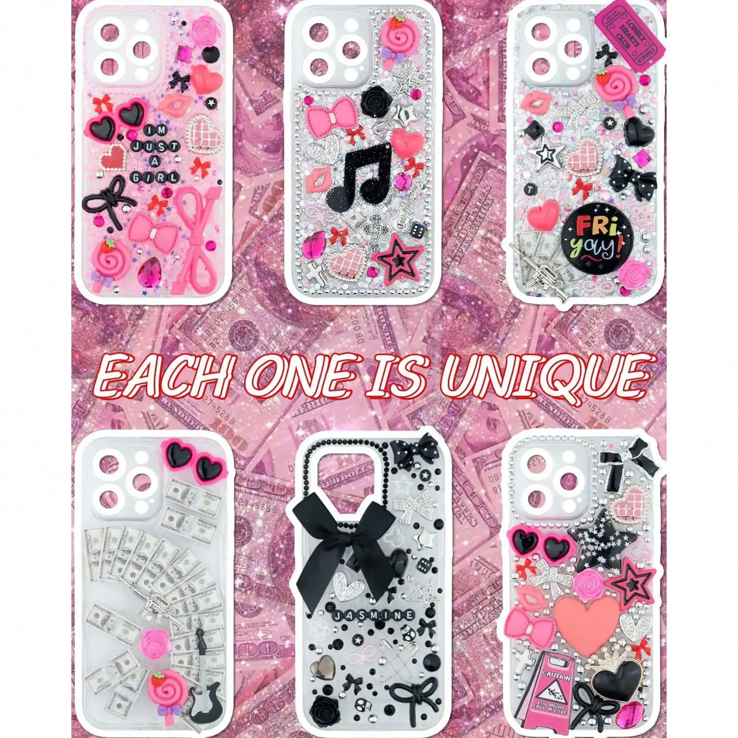 1050개 재활용 폰케이스 참 장식 키트, 케이스 커스 - Phone Accessories Kit 리뷰 및 가격