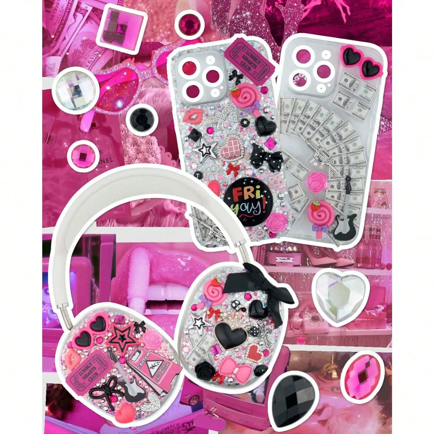 1050개 재활용 폰케이스 참 장식 키트, 케이스 커스 - Phone Accessories Kit 리뷰 및 가격