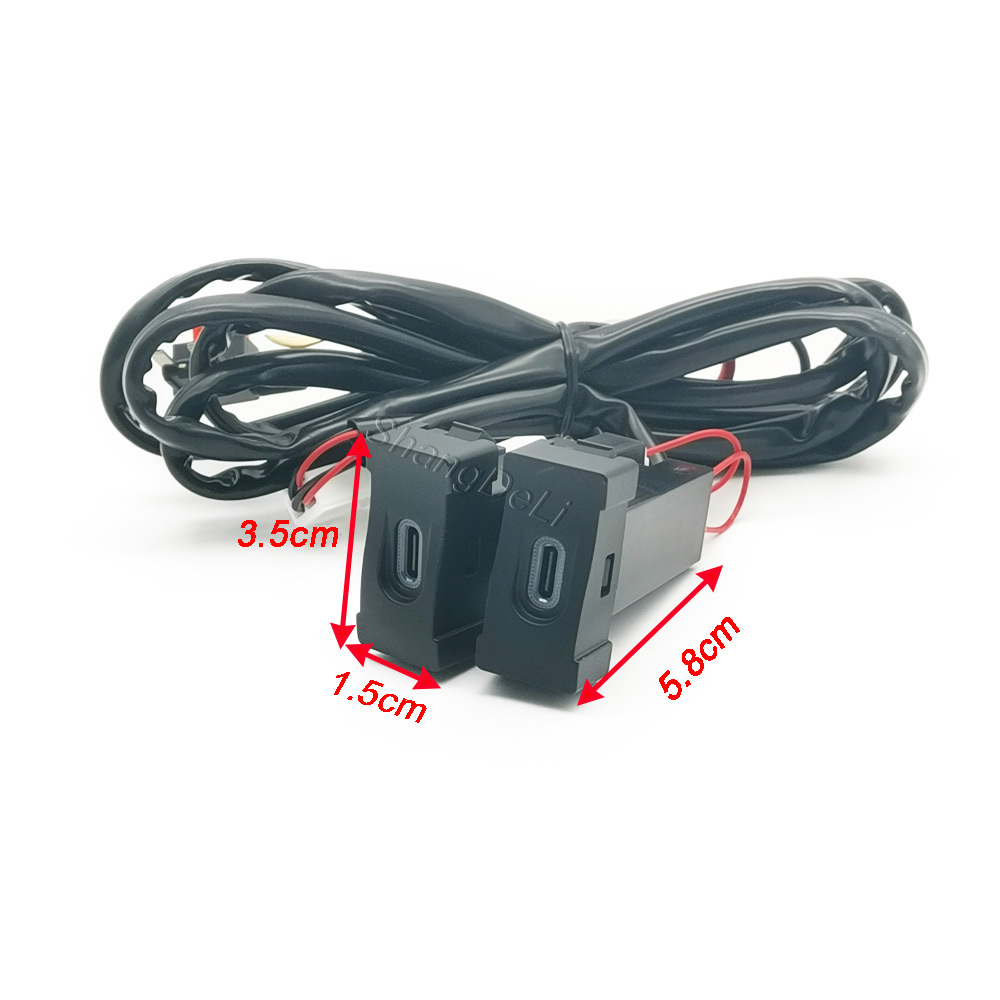 1PC 자동차 듀얼 타입 C PD 충전 인터페이스 전화 - Phone Accessories Types 리뷰 및 가격