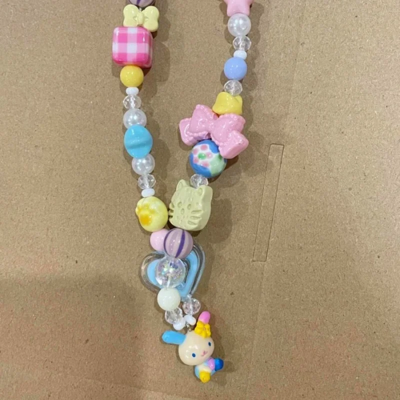 만화 우사하나 다채로운 비즈 폰 참 학생 가방 지퍼 키 - Phone Accessories Beads 리뷰 및 가격