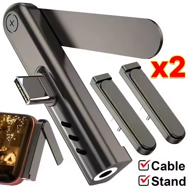 2/1PCS 휴대용 USB C 3.5mm 오디오 브래킷 - Desk Phone Stand 리뷰 및 가격