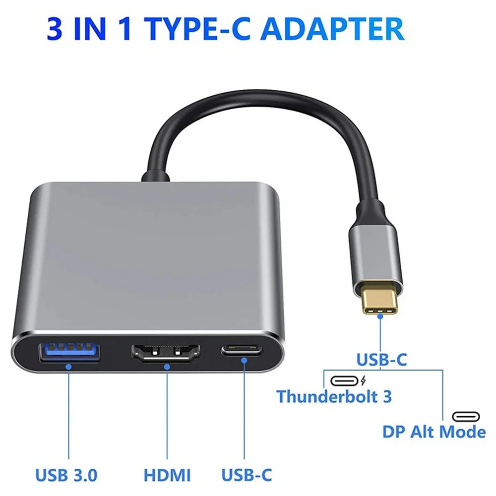 USB C 허브 3-in-1 멀티포트 어댑터, 4K H - Hdmi Phone Adapter 리뷰 및 가격