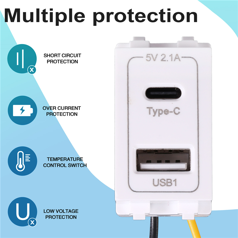 ABVO-새로운 5V 2.1A USB Type-C 듀얼 - Phone Accessories Types 리뷰 및 가격