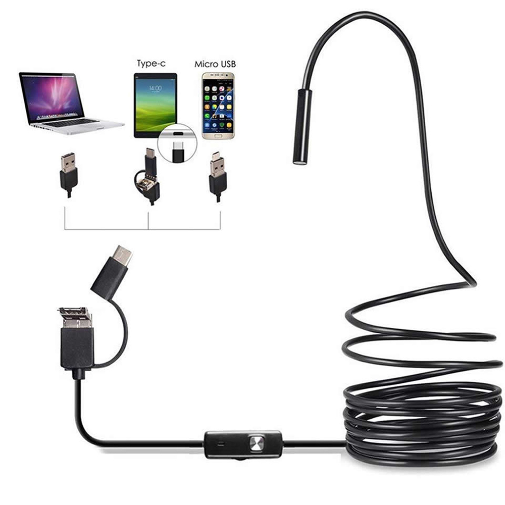 휴대 전화 용 내시경 카메라 소프트 와이어 USB 미니 - Phone Accessories Android 리뷰 및 가격