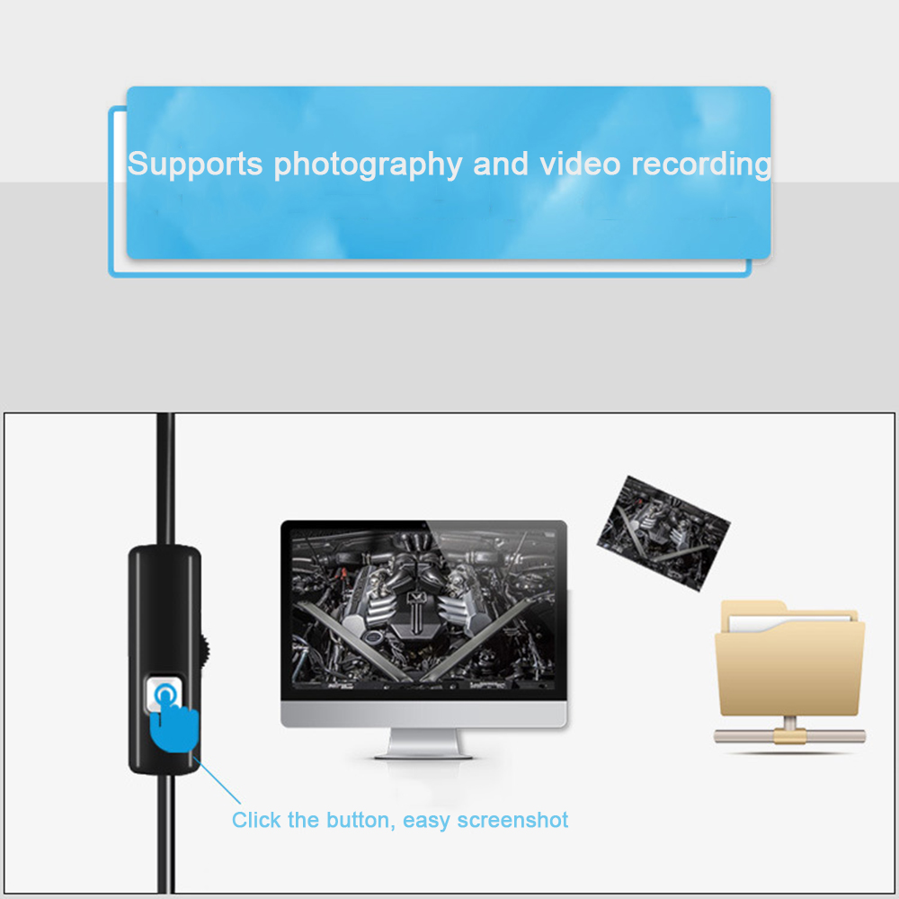 휴대 전화 용 내시경 카메라 소프트 와이어 USB 미니 - Phone Accessories Android 리뷰 및 가격