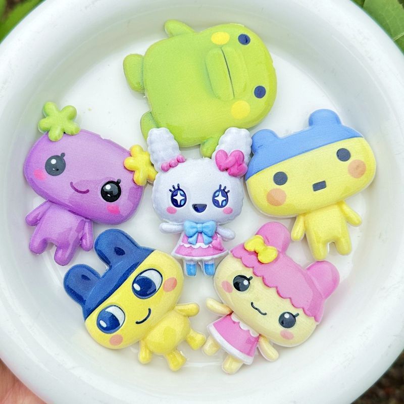 45mm 만화 다마고치 양면 인쇄 속이 빈 구슬, 휴대 - Phone Accessories Beads 리뷰 및 가격