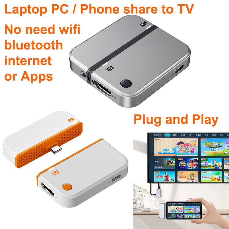 50m 타입 C 무선 송신기 HDMI 수신기 오디오 비 - Hdmi Phone Adapter 리뷰 및 가격